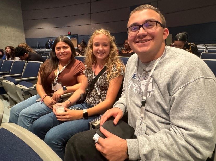  Jocelyn Lerma, Sullivan Morris, and Jack Davis at the Senior Leadership Conference